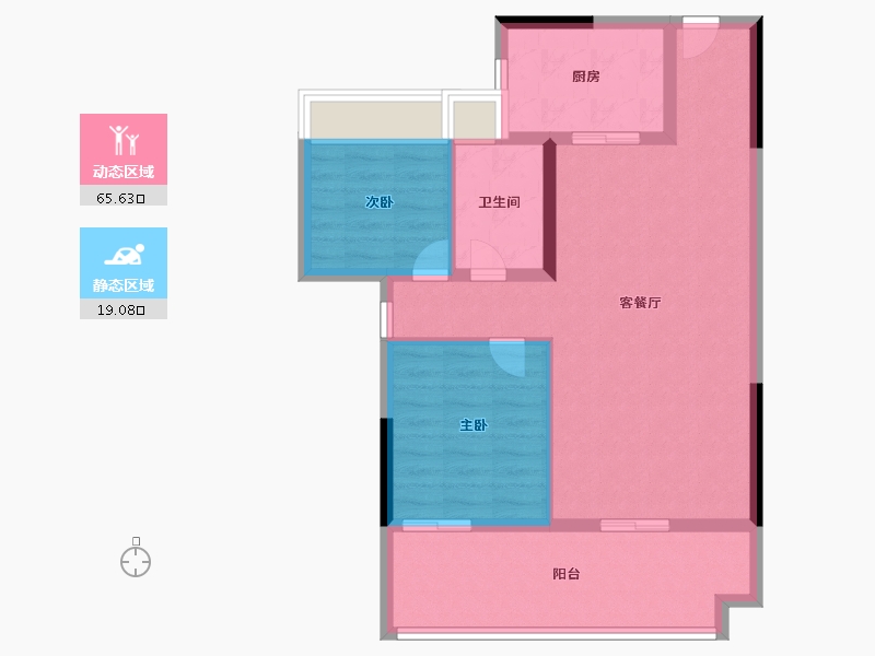 湖北省-恩施土家族苗族自治州-碧桂园藏龙源著-76.00-户型库-动静分区