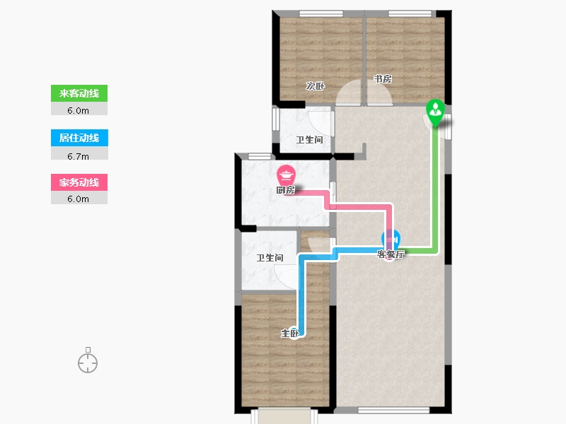 内蒙古自治区-乌兰察布市-东方·壹号院-92.80-户型库-动静线