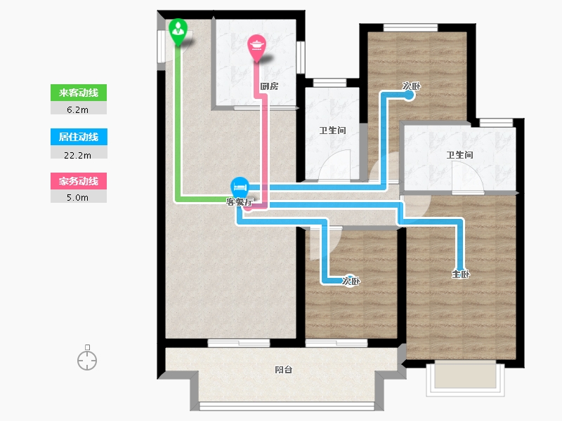 陕西省-咸阳市-金科集美嘉悦-96.01-户型库-动静线