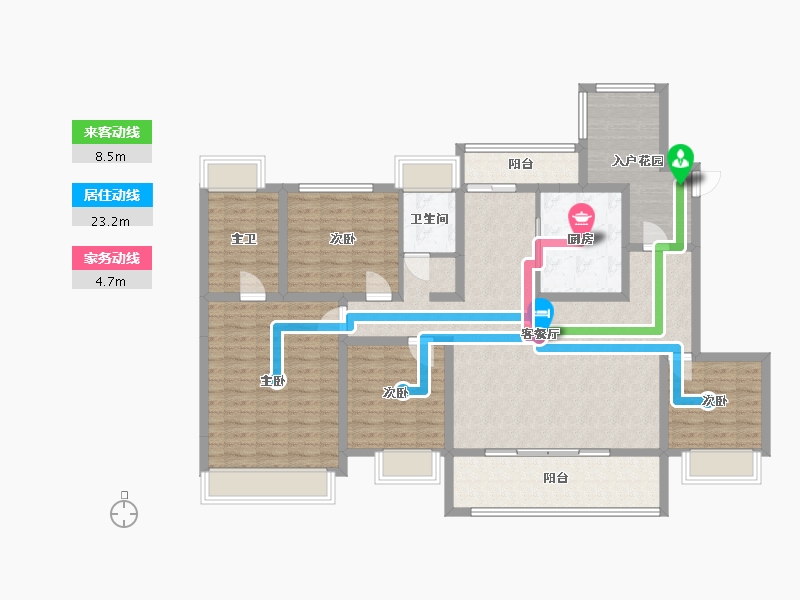 四川省-成都市-樾玺-135.15-户型库-动静线