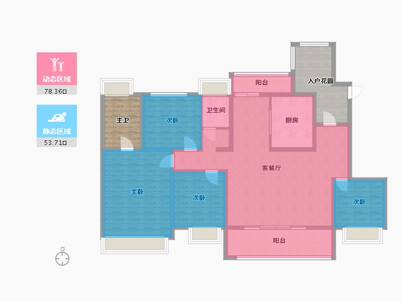 四川省-成都市-樾玺-135.15-户型库-动静分区