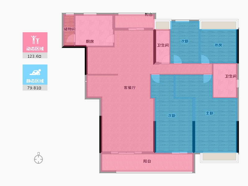 湖北省-恩施土家族苗族自治州-碧桂园藏龙源著-186.40-户型库-动静分区