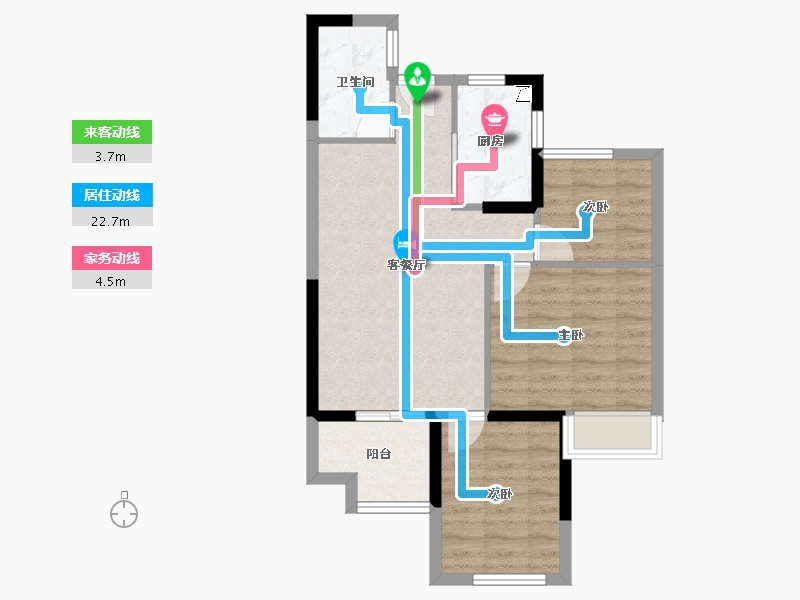 福建省-漳州市-保利世茂璀璨滨江-62.40-户型库-动静线