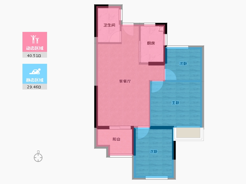 福建省-漳州市-保利世茂璀璨滨江-62.40-户型库-动静分区