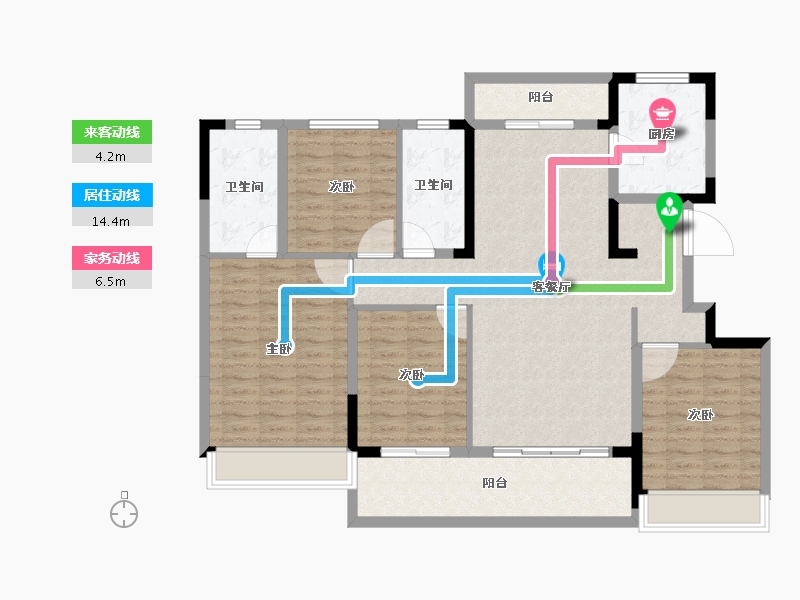 四川省-成都市-华润置地理想之城-122.14-户型库-动静线