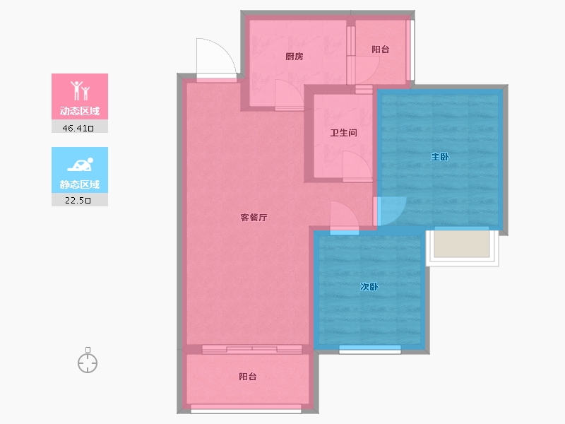 四川省-成都市-成都融创文旅城-60.75-户型库-动静分区