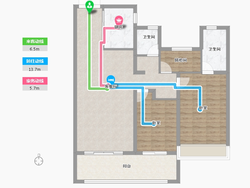 甘肃省-陇南市-天水中南映江山-97.13-户型库-动静线