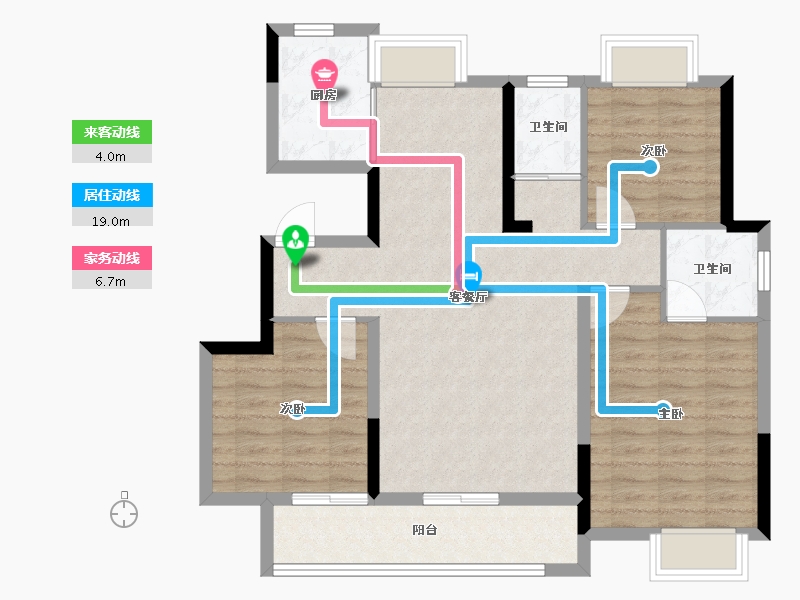 江西省-抚州市-成功郡-89.60-户型库-动静线