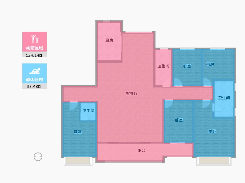 山东省-烟台市-天府君澜-197.61-户型库-动静分区