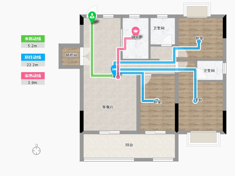 江西省-抚州市-中央星城世袭-89.50-户型库-动静线