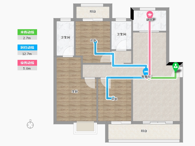 福建省-龙岩市-江南名府-94.40-户型库-动静线