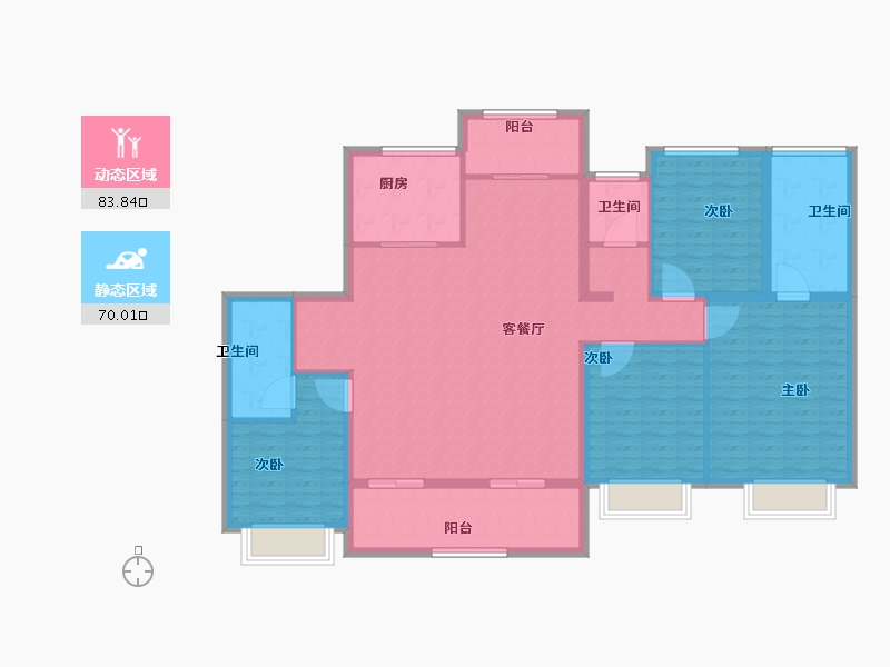 河南省-驻马店市-伟汇汝意府-139.46-户型库-动静分区