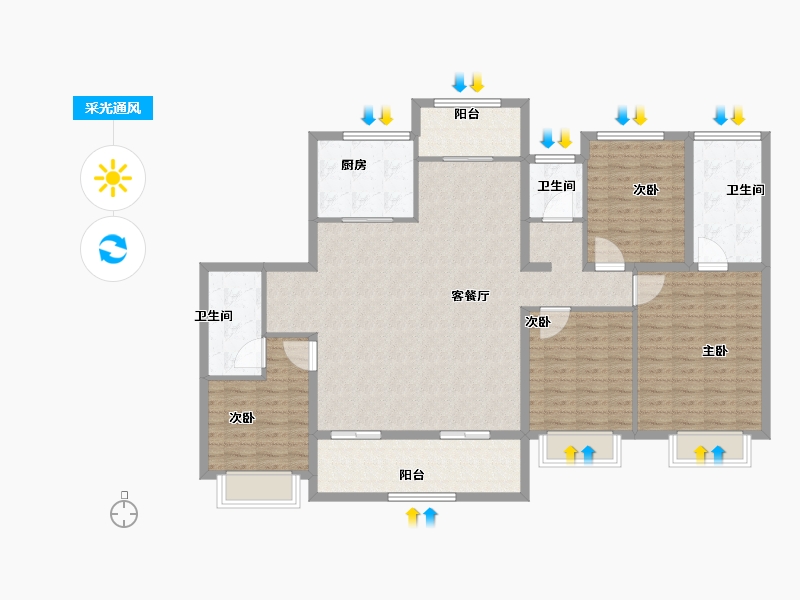 河南省-驻马店市-伟汇汝意府-139.46-户型库-采光通风