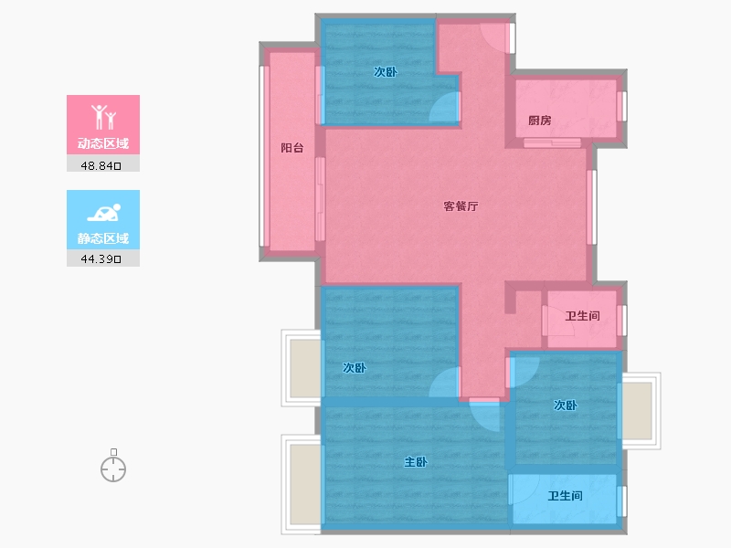 江西省-抚州市-中央城和园-83.00-户型库-动静分区