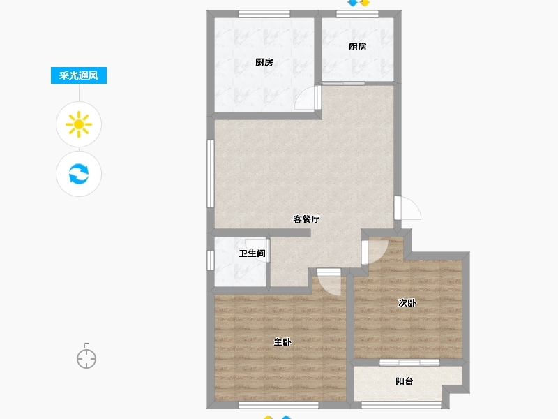 山东省-聊城市-安居龙泉府-80.87-户型库-采光通风