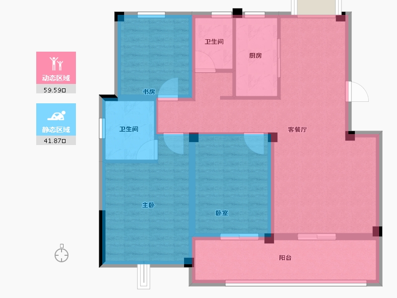 江西省-抚州市-学府里-90.40-户型库-动静分区