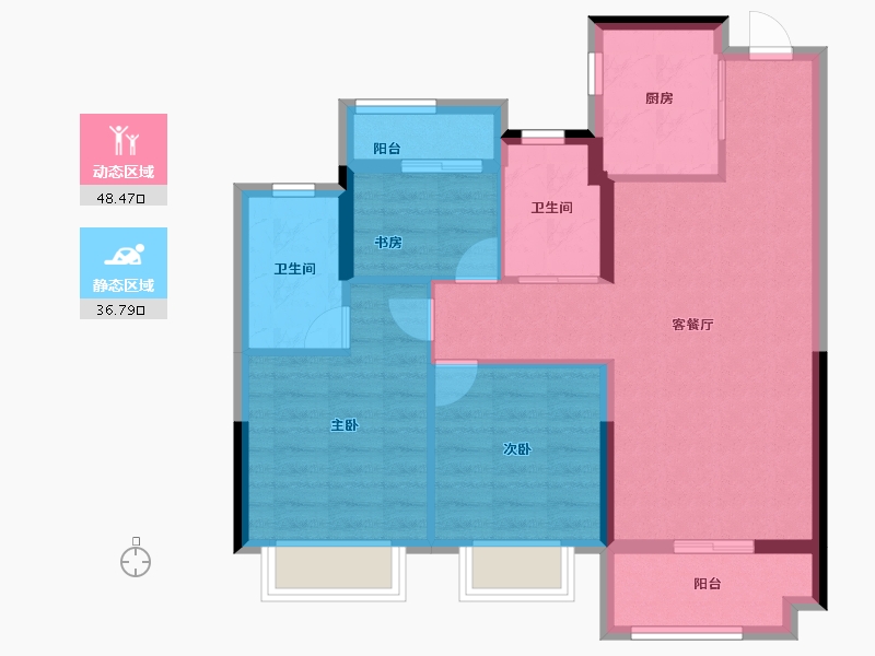 江西省-抚州市-海瑞江山城-76.00-户型库-动静分区