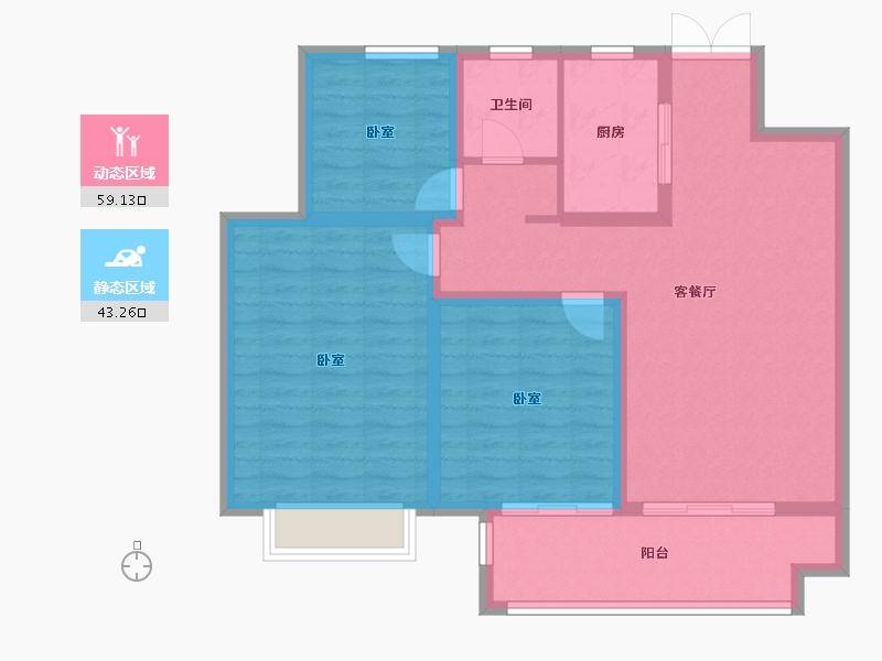 江苏省-宿迁市-富园檀悦-92.01-户型库-动静分区