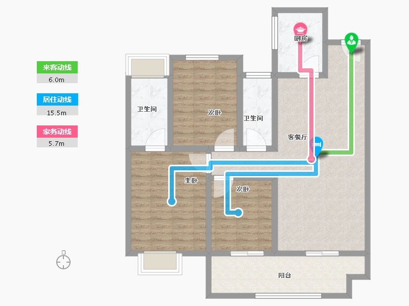 河南省-驻马店市-东青颐和天境-99.42-户型库-动静线