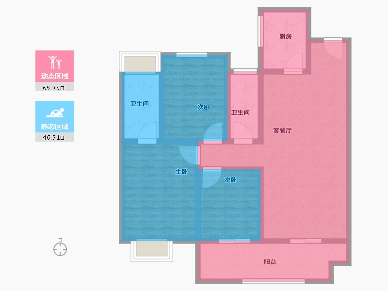 河南省-驻马店市-东青颐和天境-99.42-户型库-动静分区