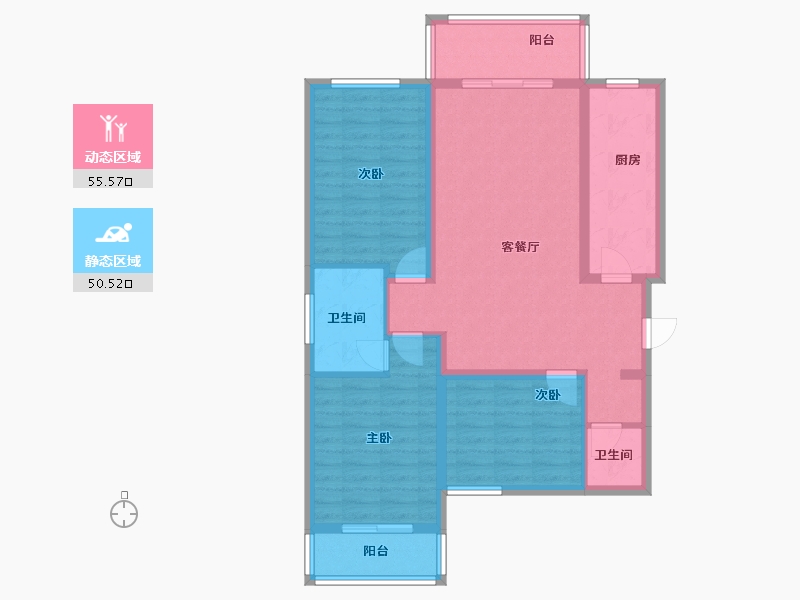 河南省-南阳市-安和康居-94.66-户型库-动静分区