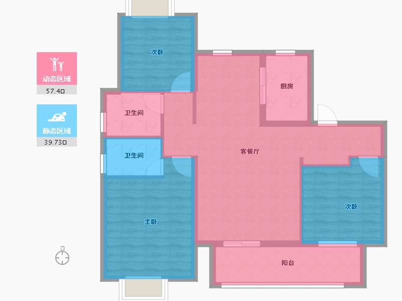 江西省-抚州市-喜乐壹号院-86.89-户型库-动静分区