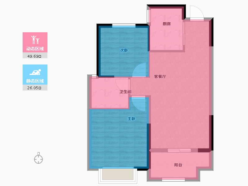 河南省-驻马店市-置地南苑-68.42-户型库-动静分区