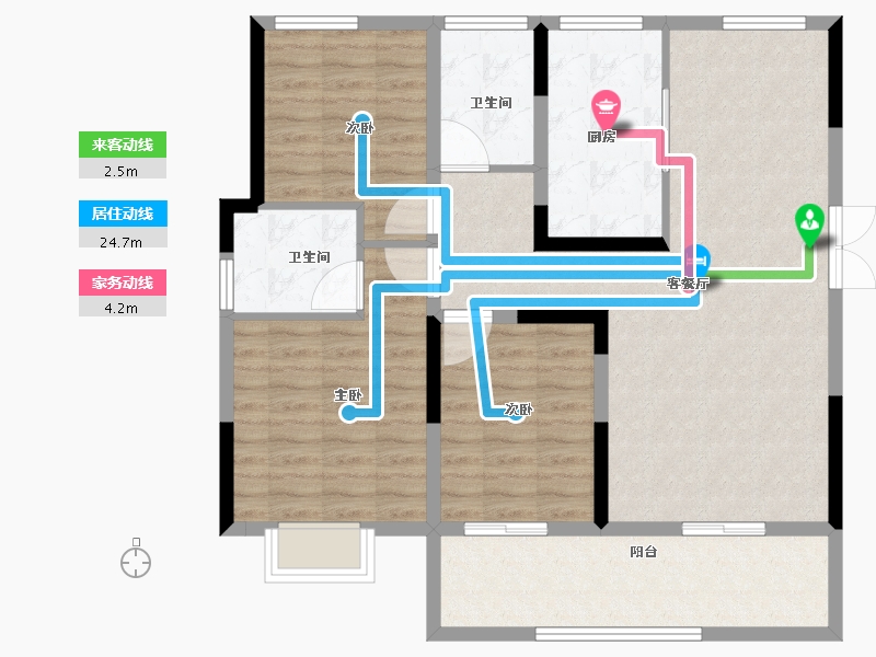 河南省-驻马店市-品盛北龙湖-100.50-户型库-动静线