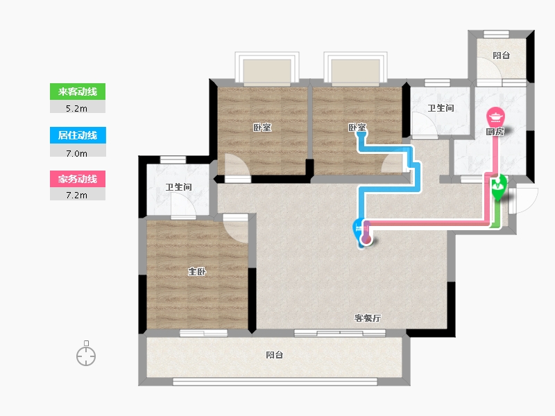 四川省-德阳市-锦利锦御府-84.52-户型库-动静线