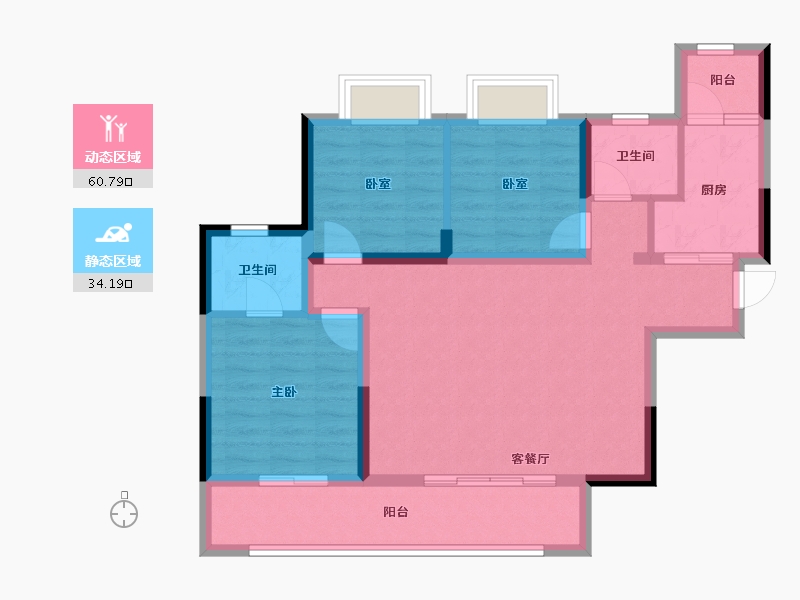 四川省-德阳市-锦利锦御府-84.52-户型库-动静分区