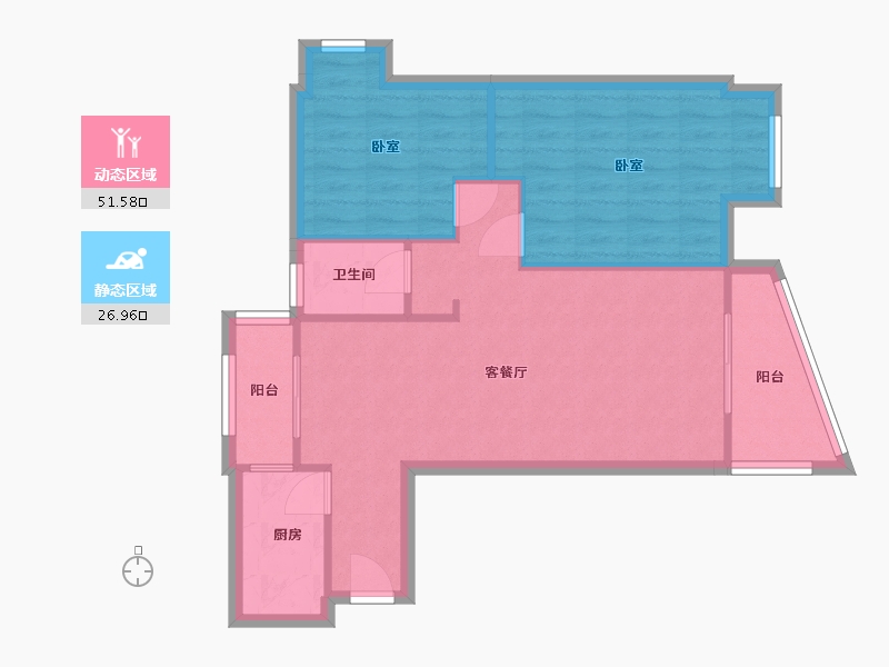 四川省-成都市-清水路苑-71.00-户型库-动静分区