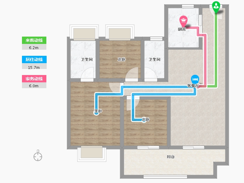 河南省-驻马店市-东青颐和天境-92.03-户型库-动静线