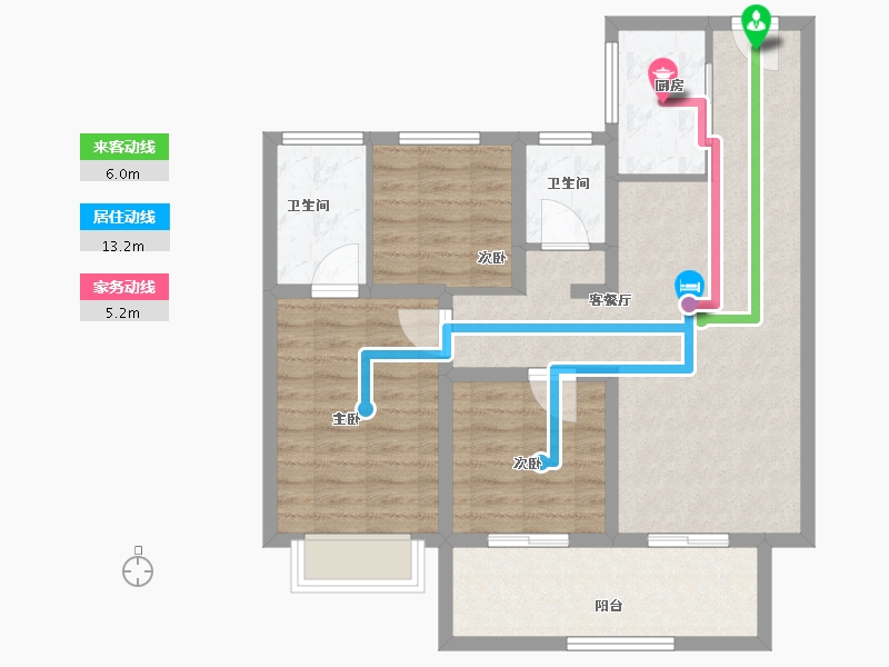 河南省-驻马店市-东青颐和天境-83.00-户型库-动静线