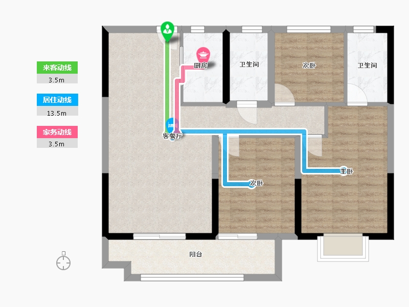 江西省-抚州市-山水文城-84.81-户型库-动静线