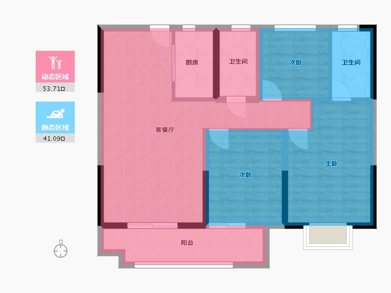 江西省-抚州市-山水文城-84.81-户型库-动静分区