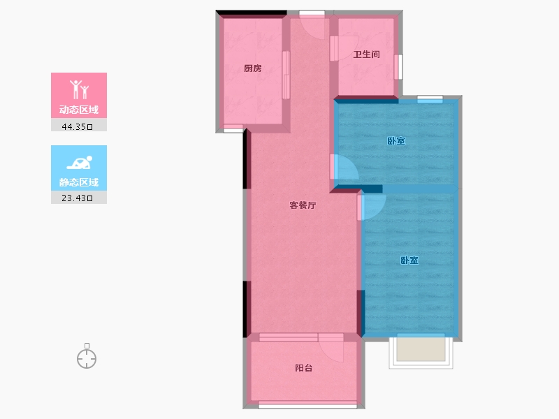 山东省-烟台市-鲁商蓬莱印象-59.20-户型库-动静分区