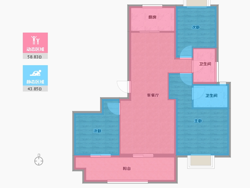 河南省-驻马店市-东青颐和天境-92.12-户型库-动静分区