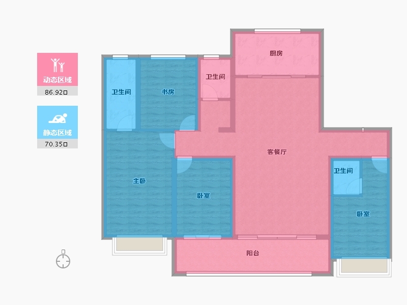 山东省-烟台市-天府君澜-142.40-户型库-动静分区