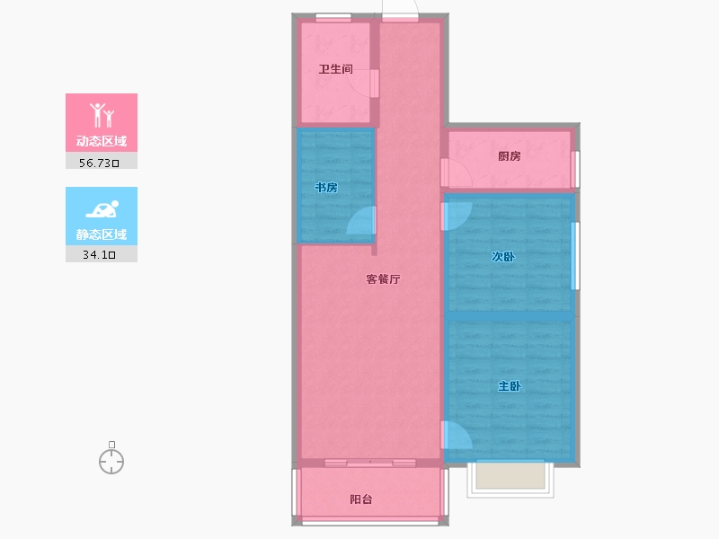 河南省-南阳市-安和康居-80.86-户型库-动静分区