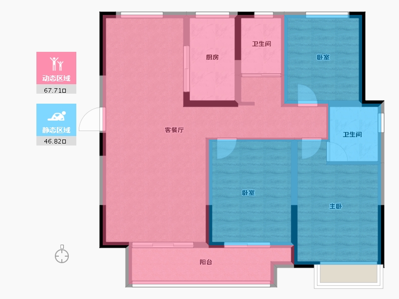 河南省-南阳市-玖隆府-102.89-户型库-动静分区