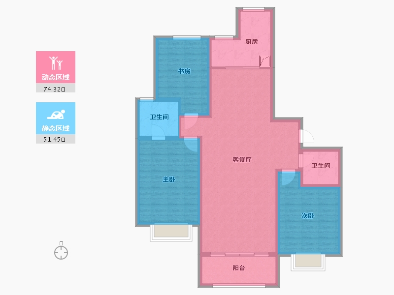 河北省-石家庄市-曲江·观山悦-3期-22.00-户型库-动静分区