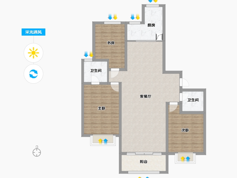 河北省-石家庄市-曲江·观山悦-3期-22.00-户型库-采光通风