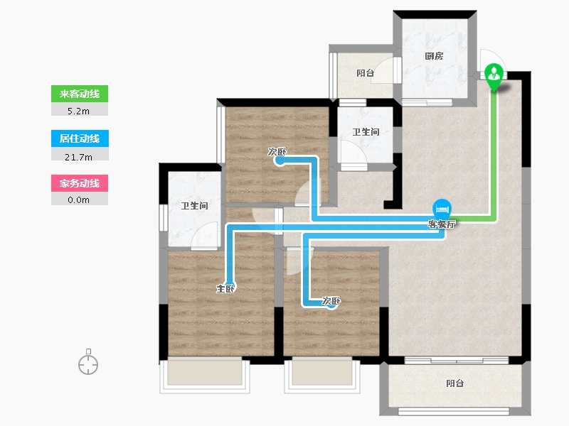 四川省-成都市-建泰御嘉花苑-84.03-户型库-动静线