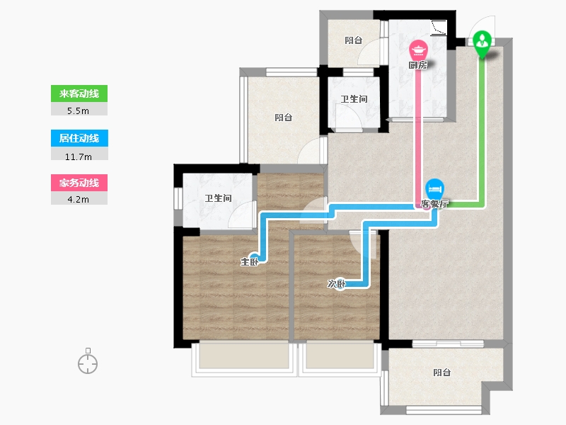 广东省-惠州市-金科颐景园-74.91-户型库-动静线