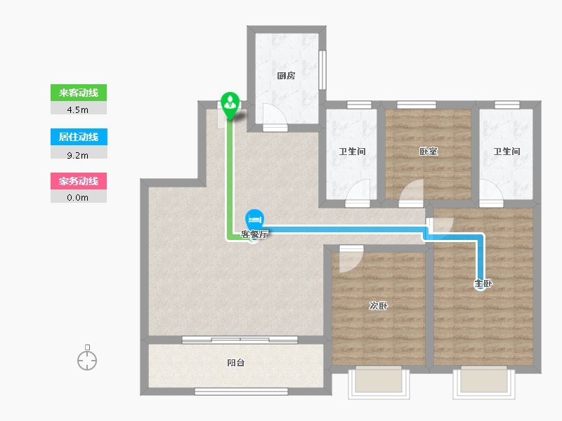 甘肃省-平凉市-尚城壹品-99.20-户型库-动静线