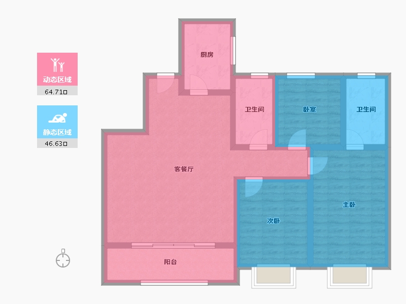 甘肃省-平凉市-尚城壹品-99.20-户型库-动静分区