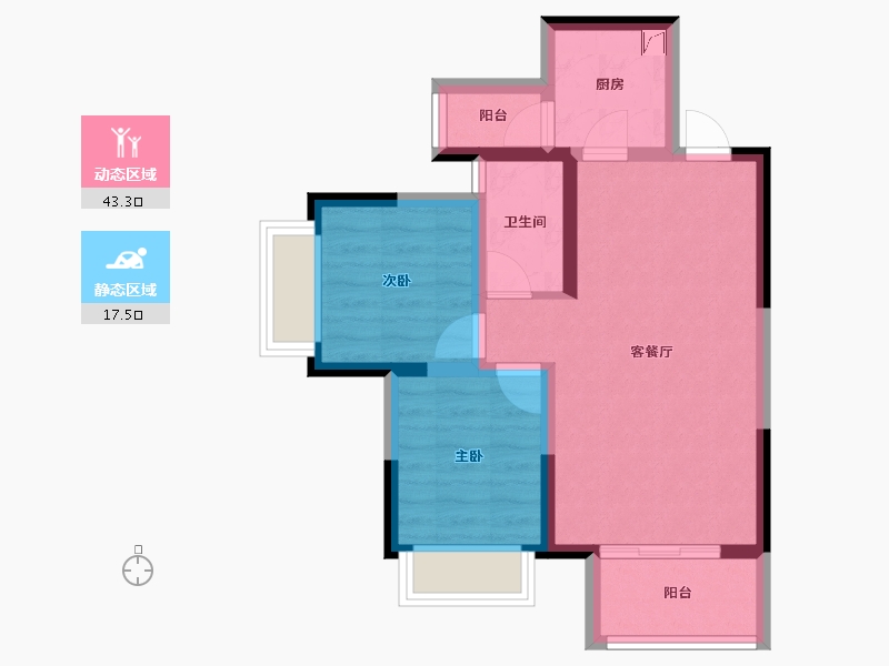 四川省-成都市-建泰御嘉花苑-53.06-户型库-动静分区