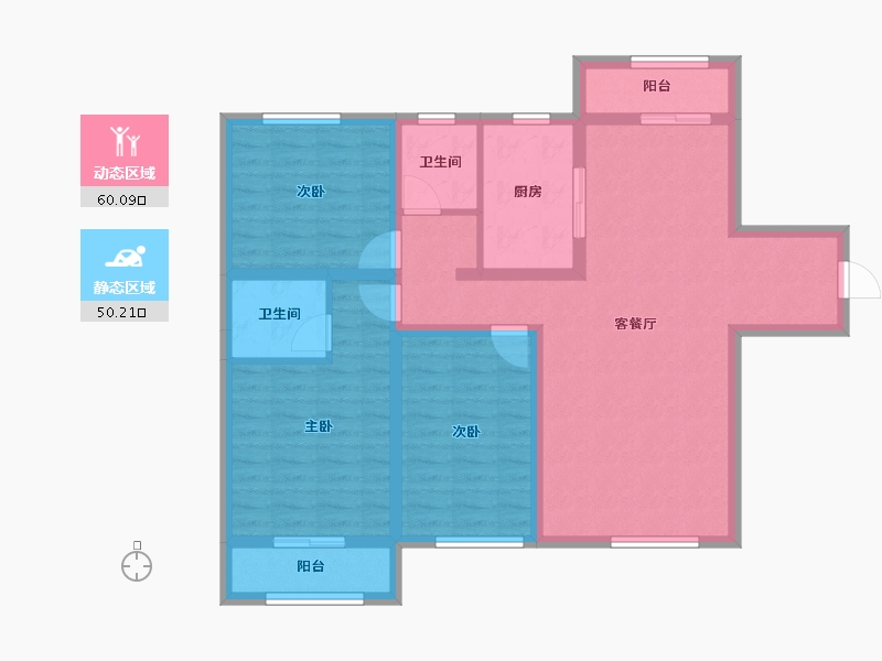 甘肃省-平凉市-崇文书苑-97.93-户型库-动静分区