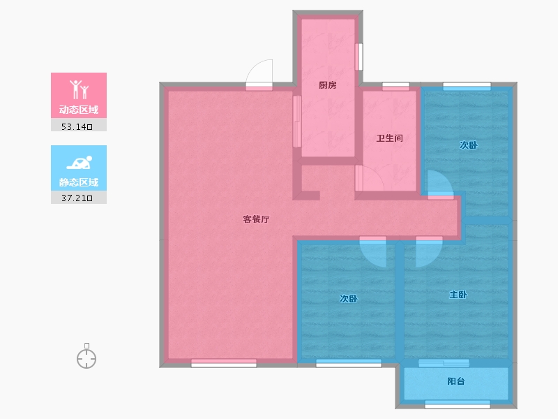 甘肃省-平凉市-崇文书苑-79.32-户型库-动静分区