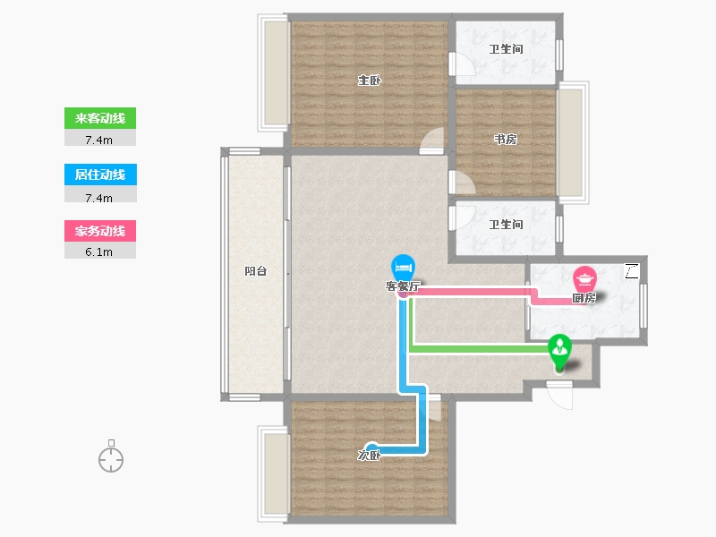 江苏省-扬州市-龙湖春江天禧-143.00-户型库-动静线